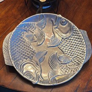 Hecho en México Pewter Fish Platter